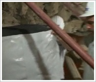 Cintec worker when installing an air-filled pillar