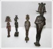 Back to museum: Bronze statues of Osiris and Horus