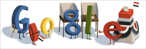 Google Egypt's Doodle on occasion of the Egyptian elections