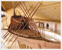 Reconstructed 1st solar boat of Khufu, Giza