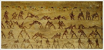 Wrestling scenes in the Tomb of Amenemhet (BH2)
